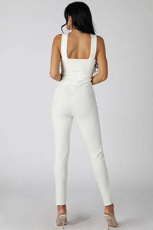Shahrazad Off White Jumpsuit - Chic Couture 
