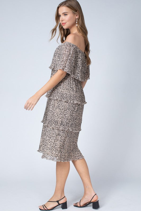 Majdoline leopard print Dress - Chic Couture 