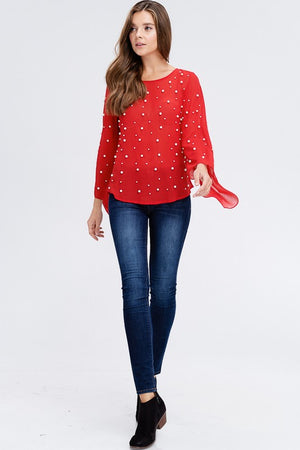 Amira Pearl Top - Chic Couture 